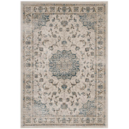 Modway Atara Distressed Vintage Persian Medallion Area Rug FredCo