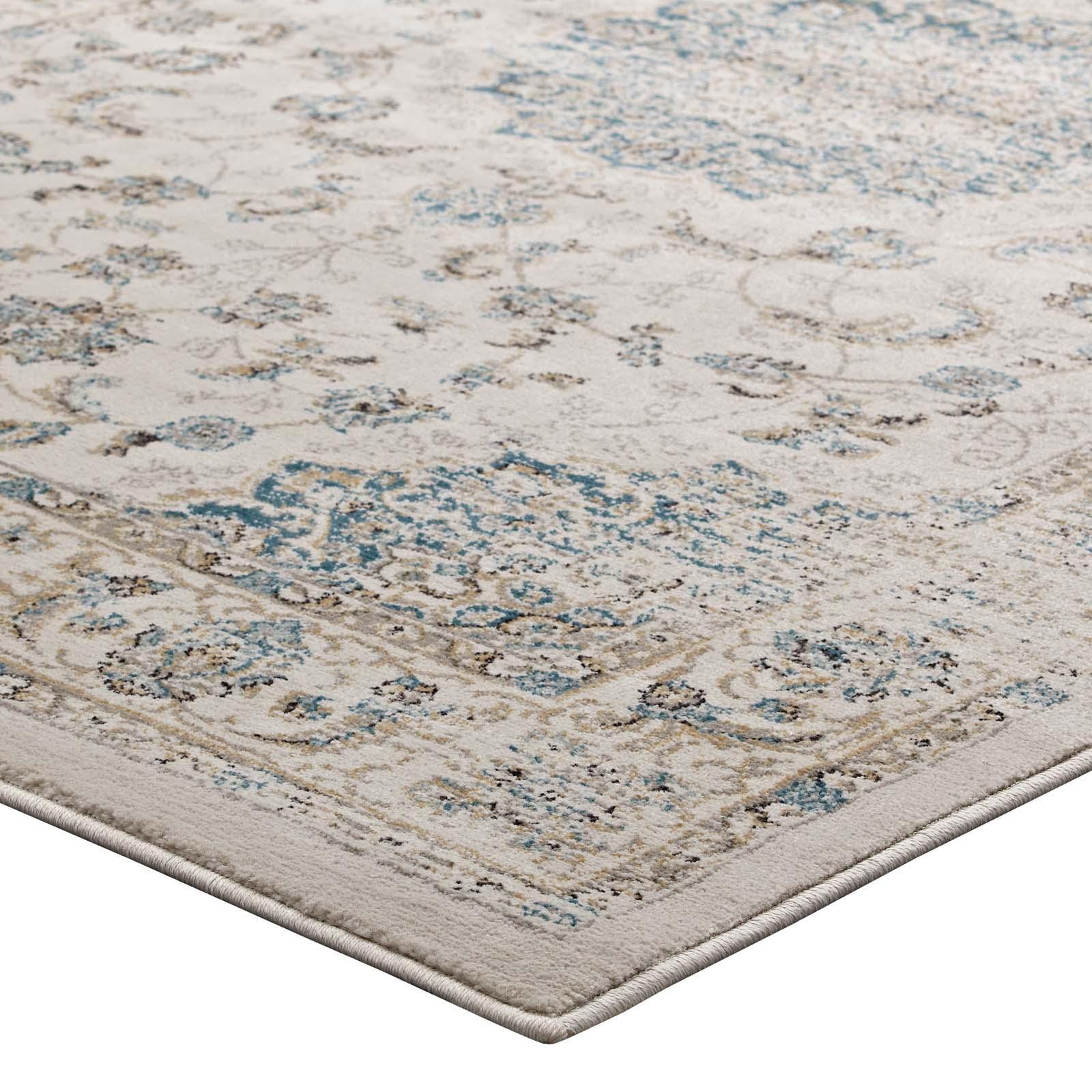 Modway Atara Distressed Vintage Persian Medallion Area Rug FredCo