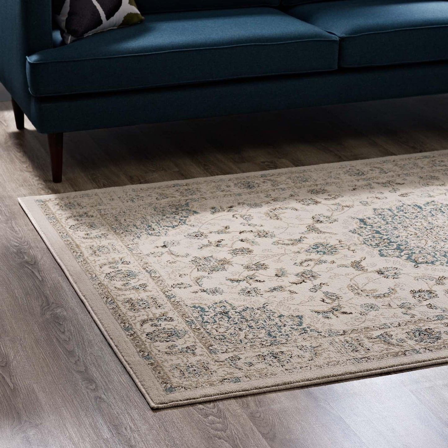 Modway Atara Distressed Vintage Persian Medallion Area Rug FredCo