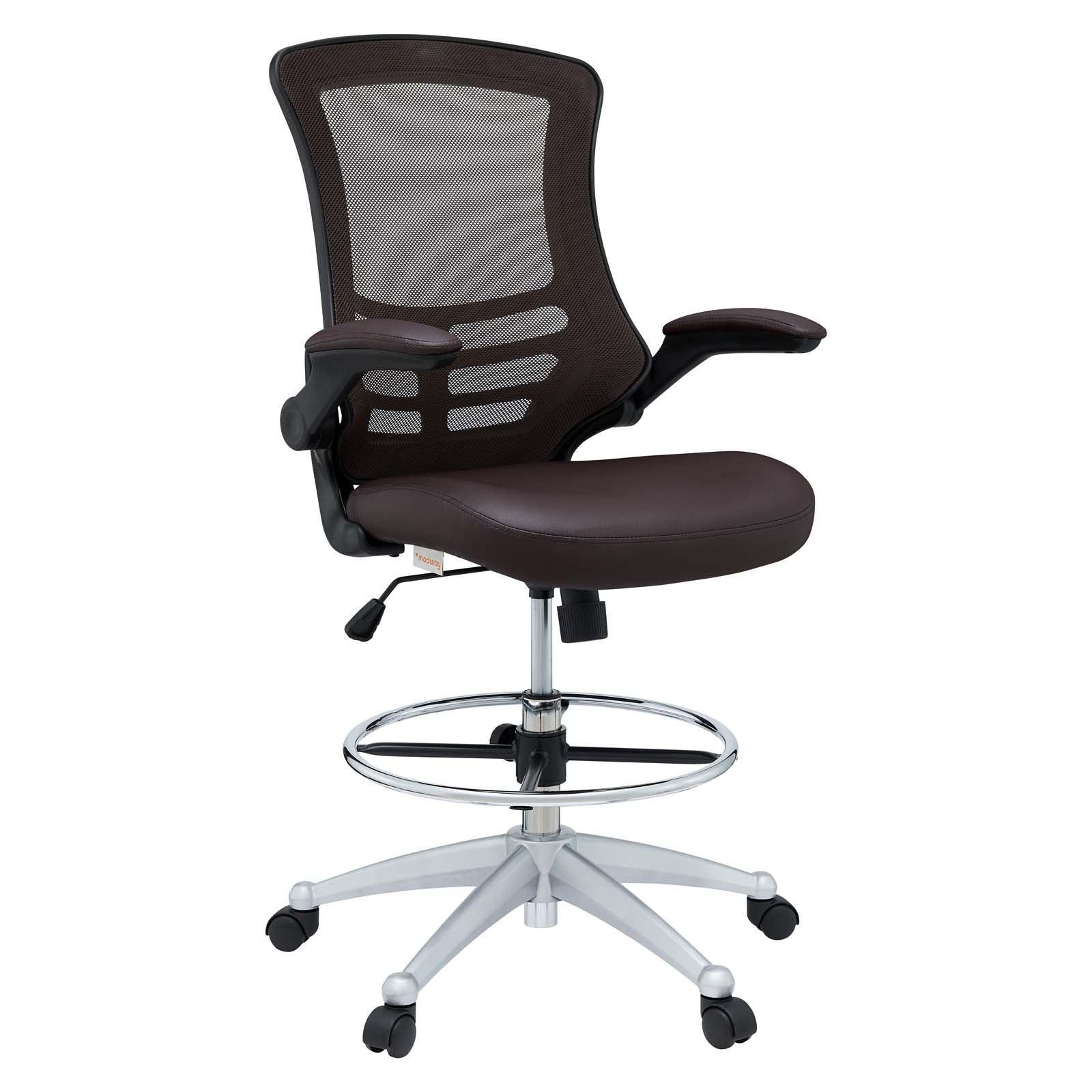 Modway Attainment Vinyl Drafting Chair FredCo