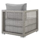 Modway Aura 3 Piece Outdoor Patio Wicker Rattan Set FredCo