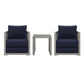 Modway Aura 3 Piece Outdoor Patio Wicker Rattan Set FredCo