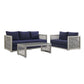 Modway Aura 3 Piece Outdoor Patio Wicker Rattan Set, EEI-3598 FredCo