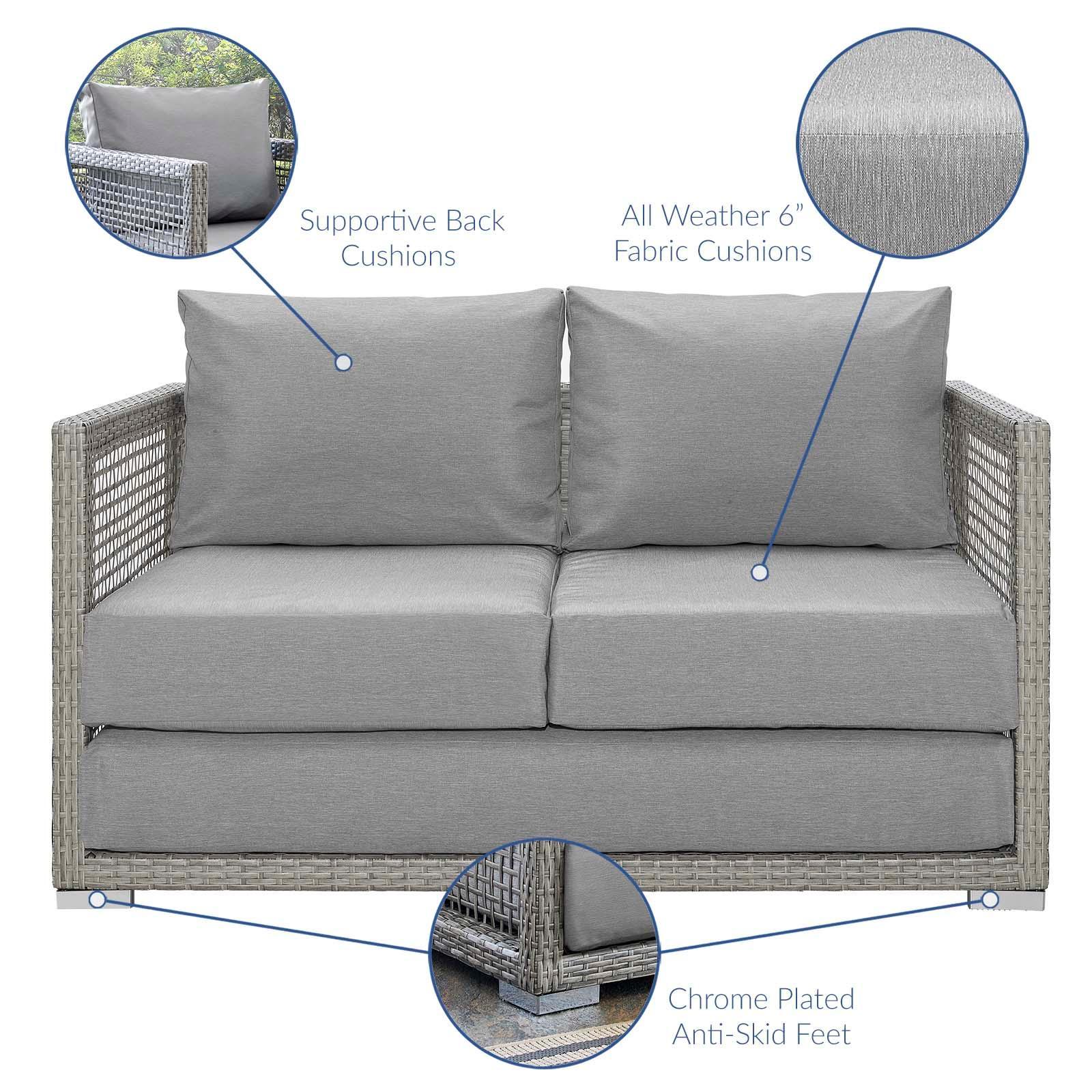 Modway Aura 3 Piece Outdoor Patio Wicker Rattan Set, EEI-3598 FredCo