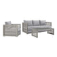 Modway Aura 3 Piece Outdoor Patio Wicker Rattan Set, EEI-3599 FredCo