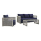 Modway Aura 3 Piece Outdoor Patio Wicker Rattan Set, EEI-3599 FredCo