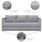 Modway Aura 4 Piece Outdoor Patio Wicker Rattan Set FredCo
