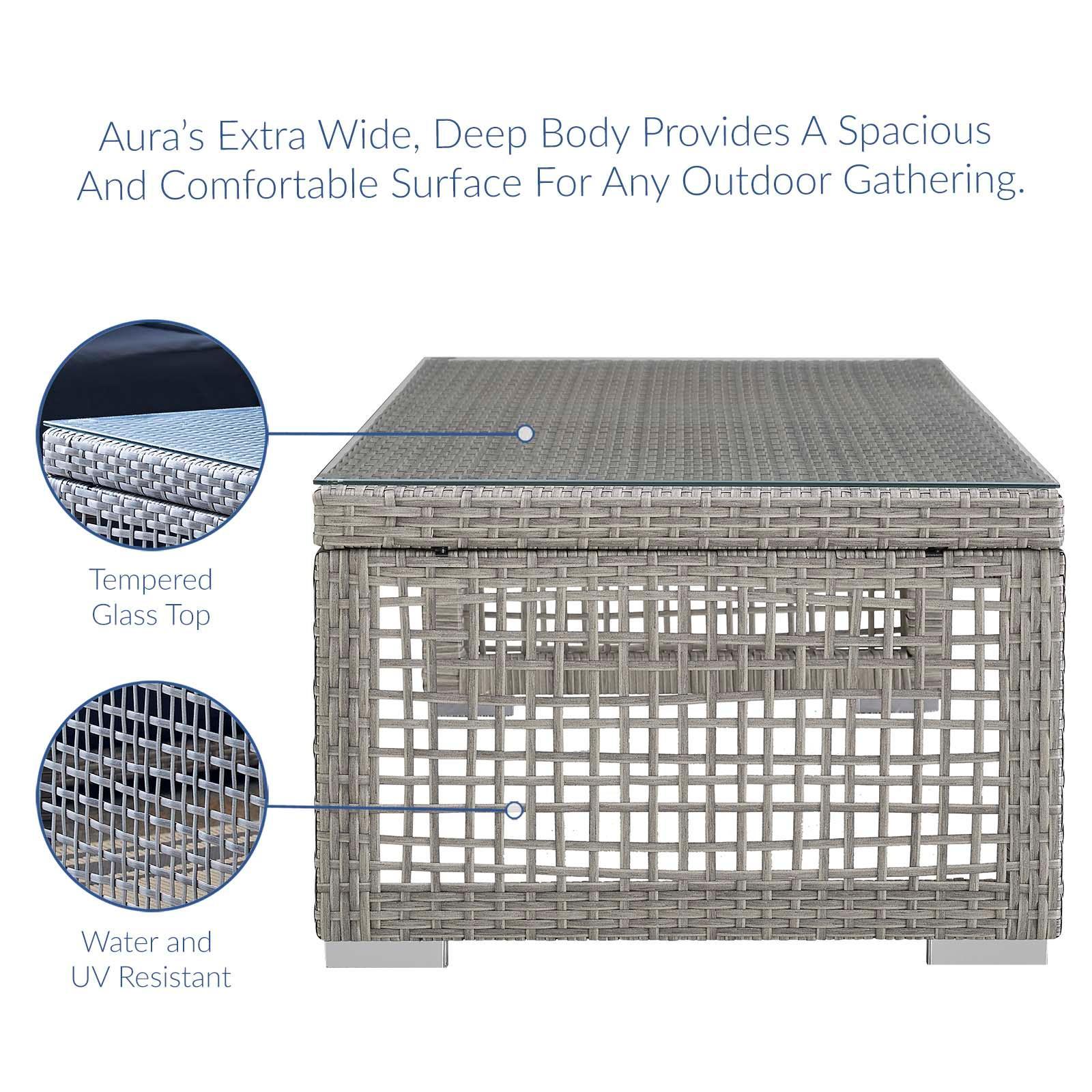 Modway Aura 4 Piece Outdoor Patio Wicker Rattan Set FredCo