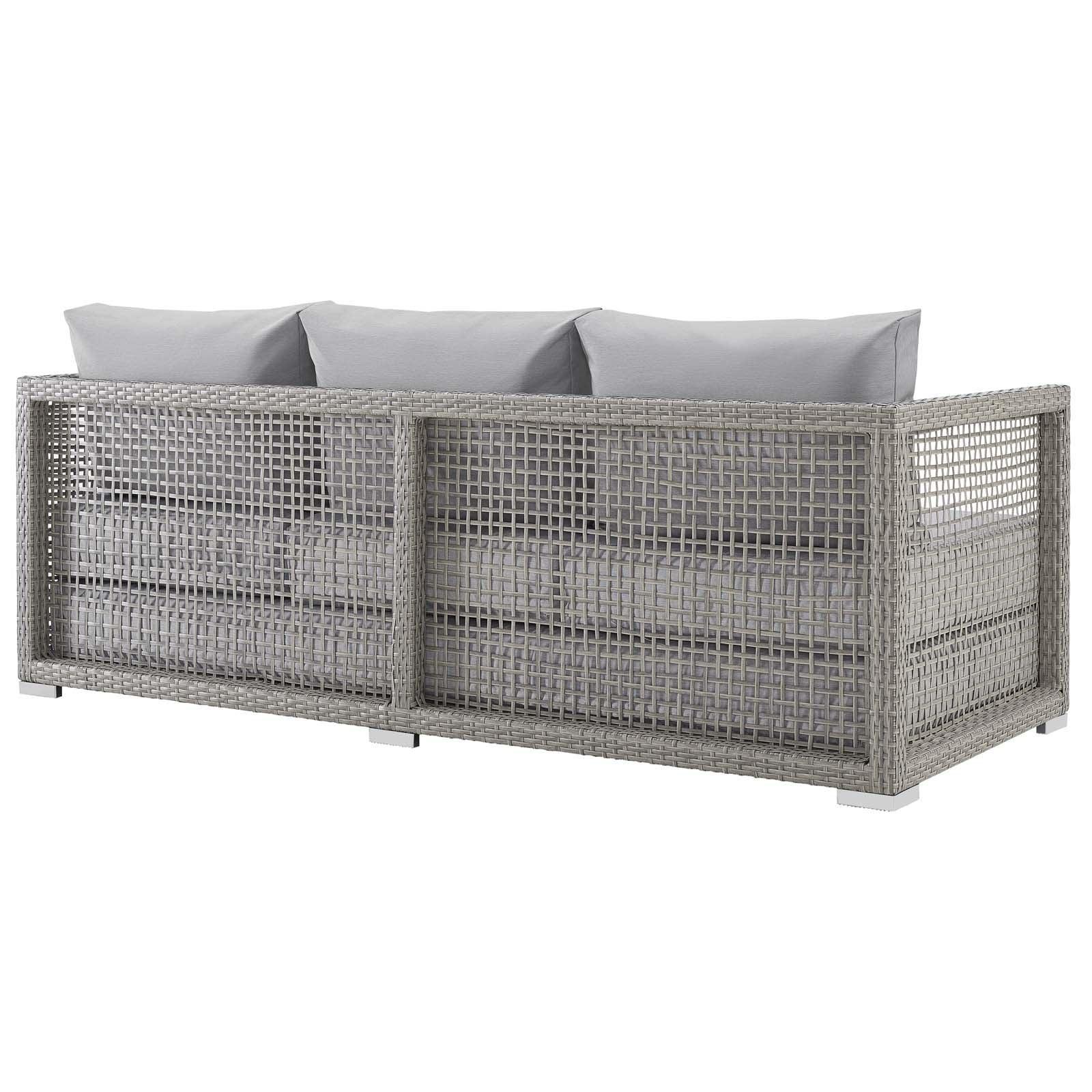 Modway Aura 4 Piece Outdoor Patio Wicker Rattan Set FredCo