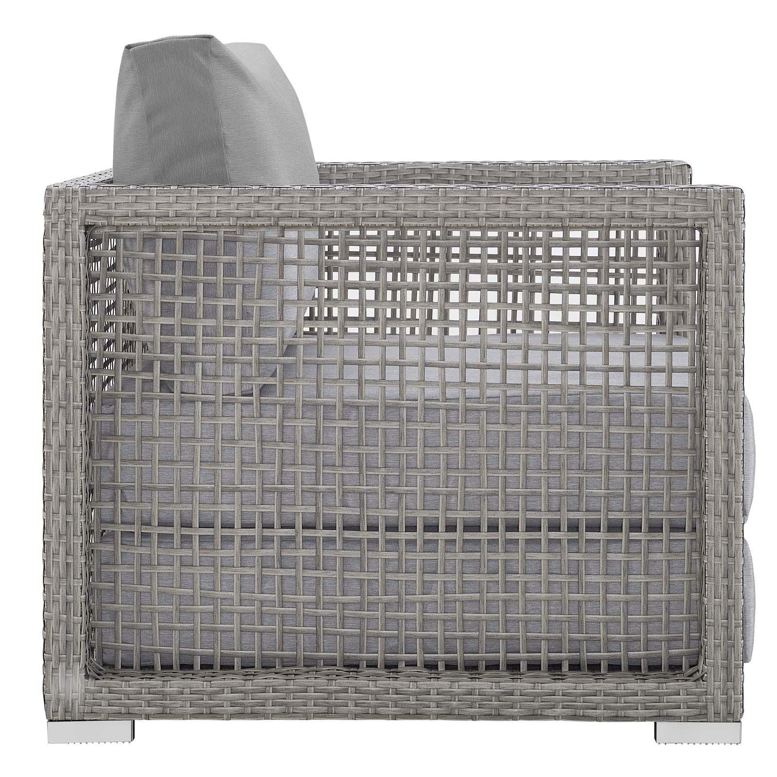 Modway Aura 4 Piece Outdoor Patio Wicker Rattan Set FredCo