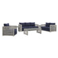 Modway Aura 6 Piece Outdoor Patio Wicker Rattan Set FredCo