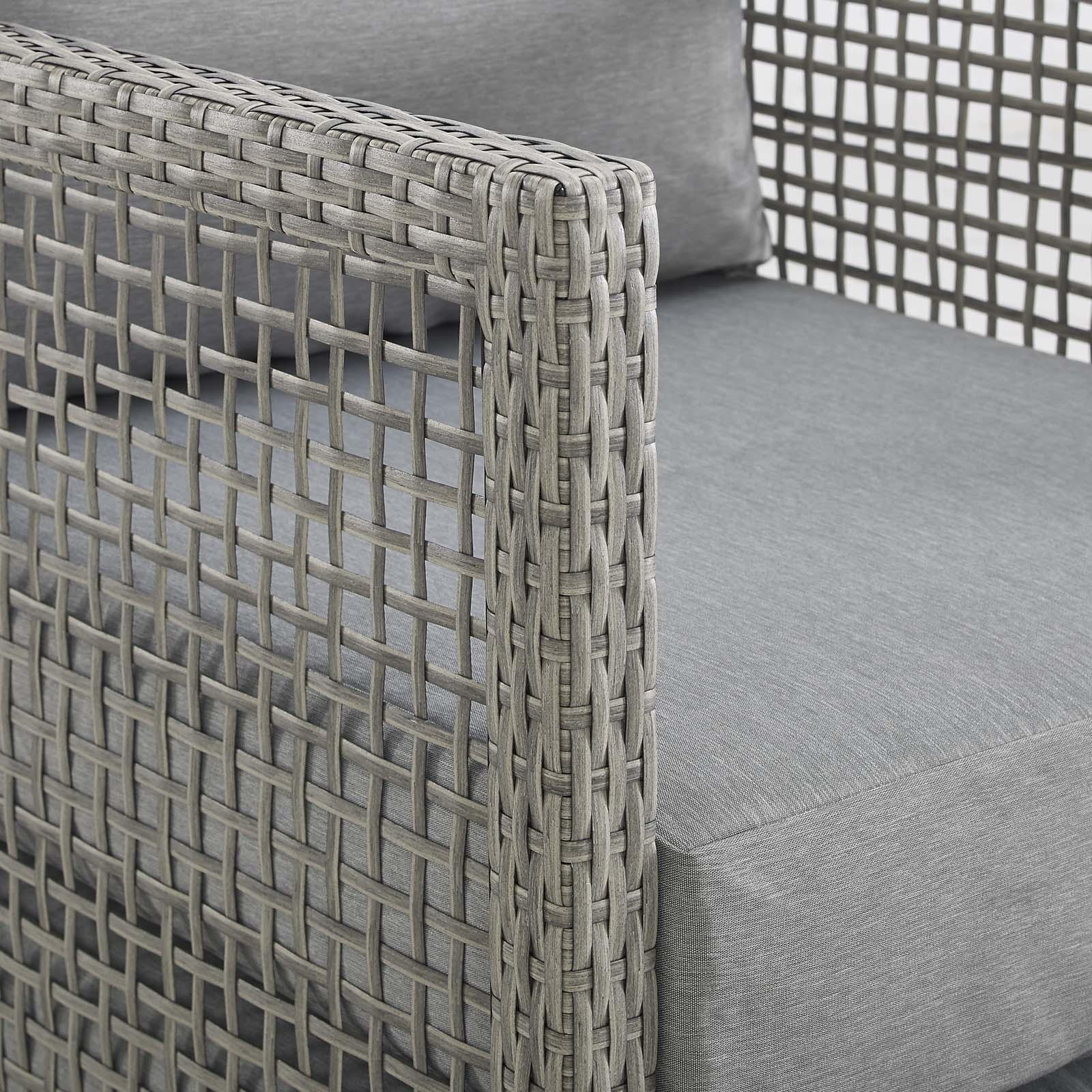 Modway Aura 6 Piece Outdoor Patio Wicker Rattan Set FredCo