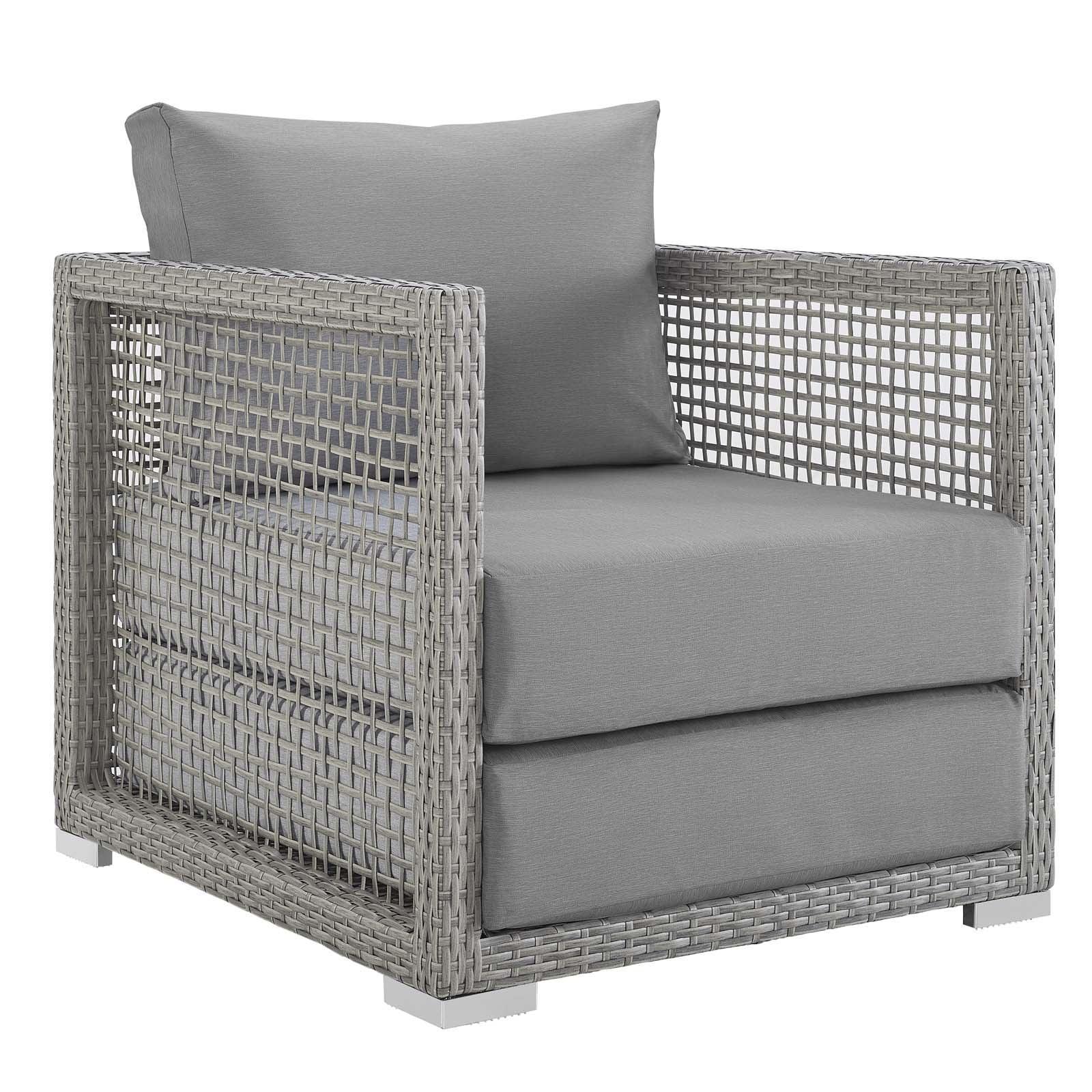 Modway Aura 6 Piece Outdoor Patio Wicker Rattan Set FredCo