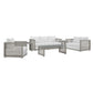 Modway Aura 6 Piece Outdoor Patio Wicker Rattan Set FredCo