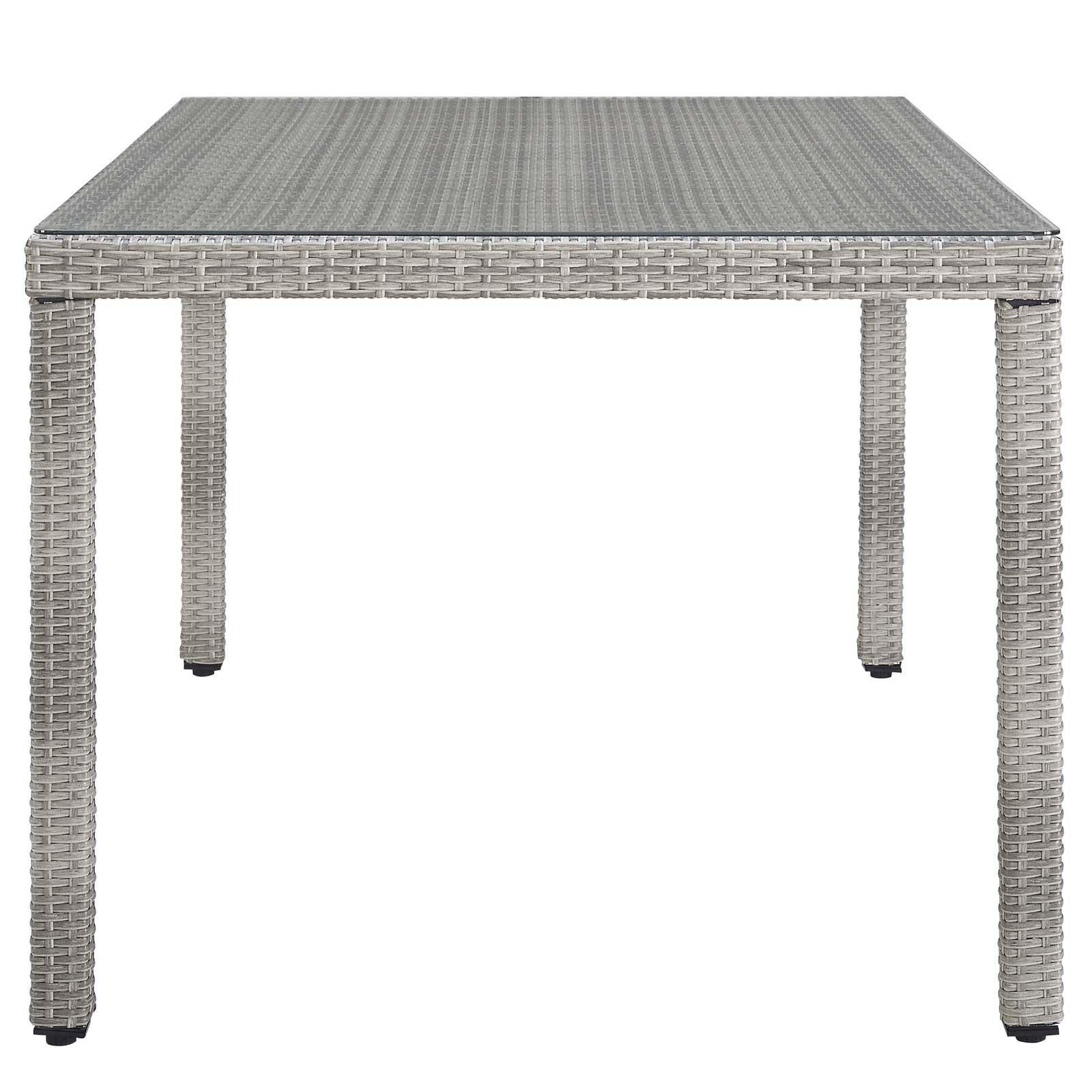 Modway Aura 68" Outdoor Patio Wicker Rattan Dining Table FredCo