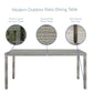 Modway Aura 68" Outdoor Patio Wicker Rattan Dining Table FredCo
