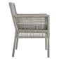 Modway Aura Dining Armchair Outdoor Patio Wicker Rattan Set of 4 FredCo