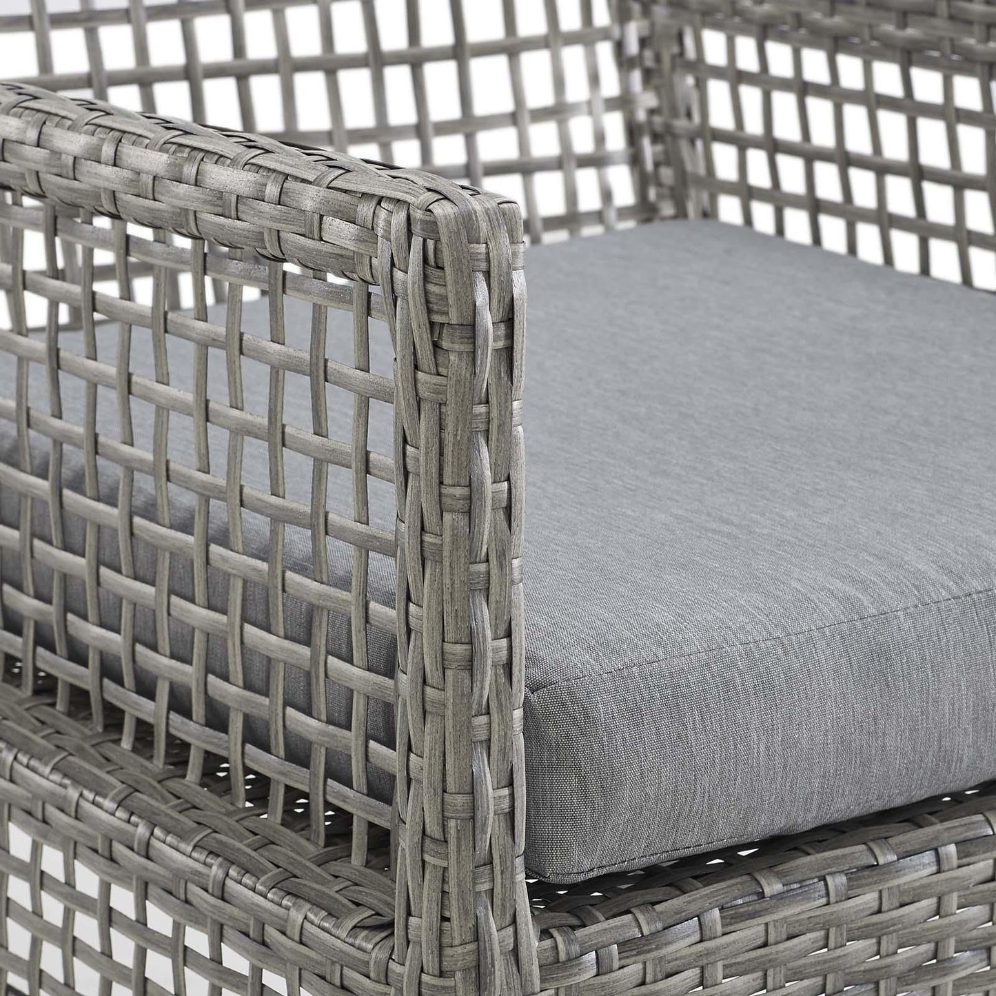 Modway Aura Outdoor Patio Wicker Rattan Dining Armchair FredCo