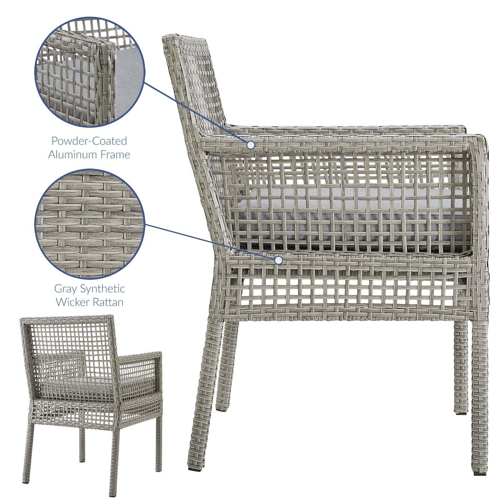 Modway Aura Outdoor Patio Wicker Rattan Dining Armchair FredCo