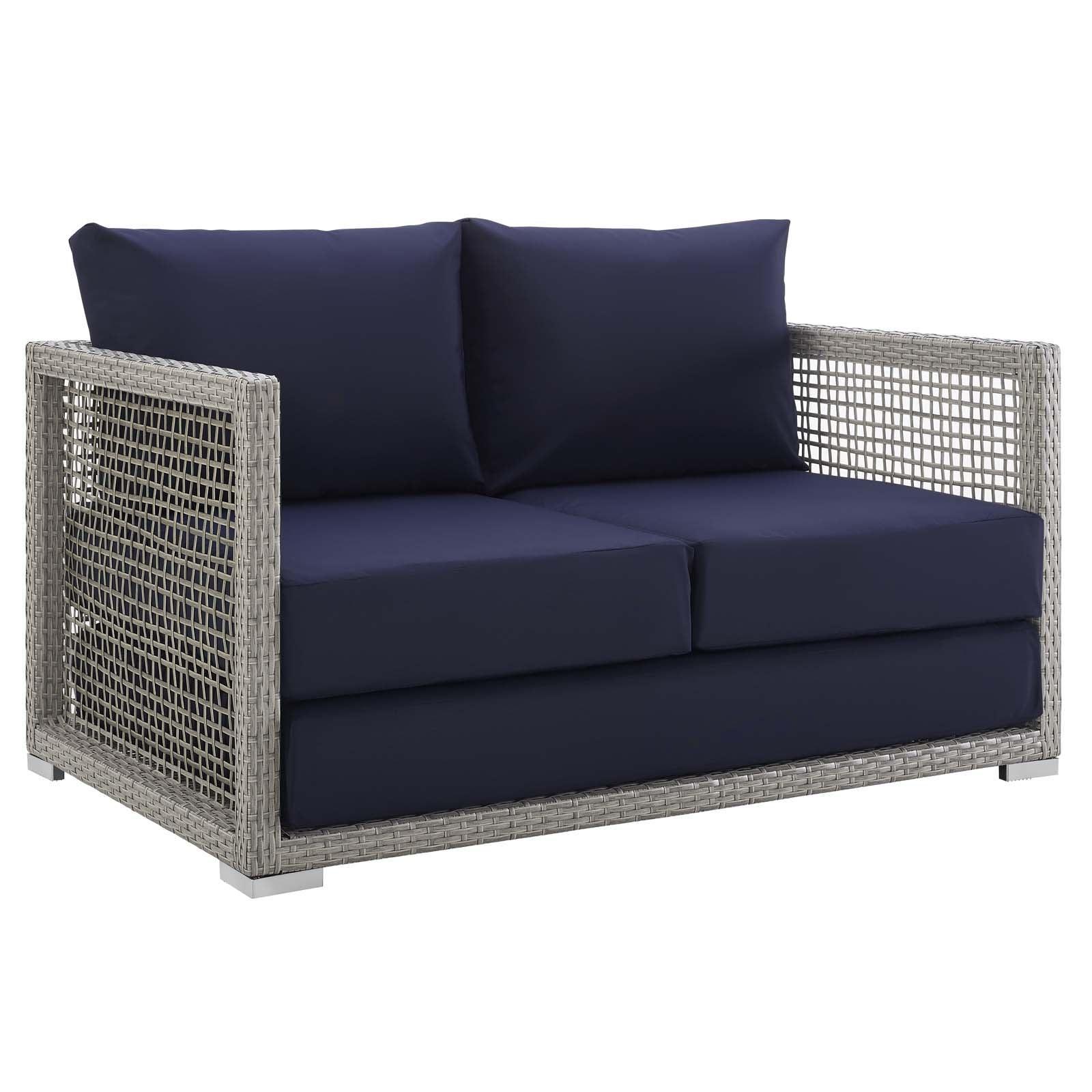 Modway Aura Outdoor Patio Wicker Rattan Loveseat FredCo