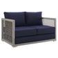 Modway Aura Outdoor Patio Wicker Rattan Loveseat FredCo