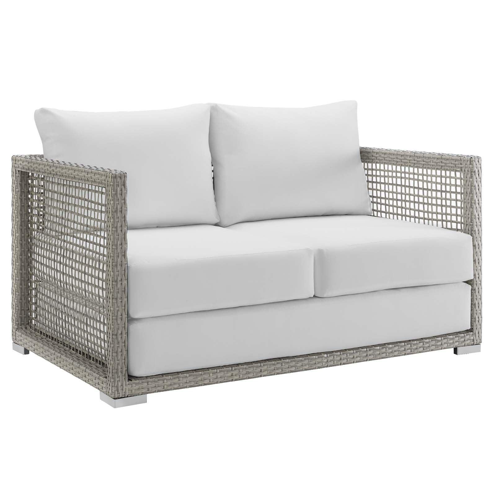 Modway Aura Outdoor Patio Wicker Rattan Loveseat FredCo
