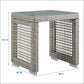 Modway Aura Outdoor Patio Wicker Rattan Side Table FredCo