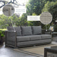 Modway Aura Outdoor Patio Wicker Rattan Sofa FredCo