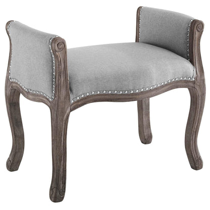 Modway Avail Vintage French Upholstered Fabric Bench FredCo
