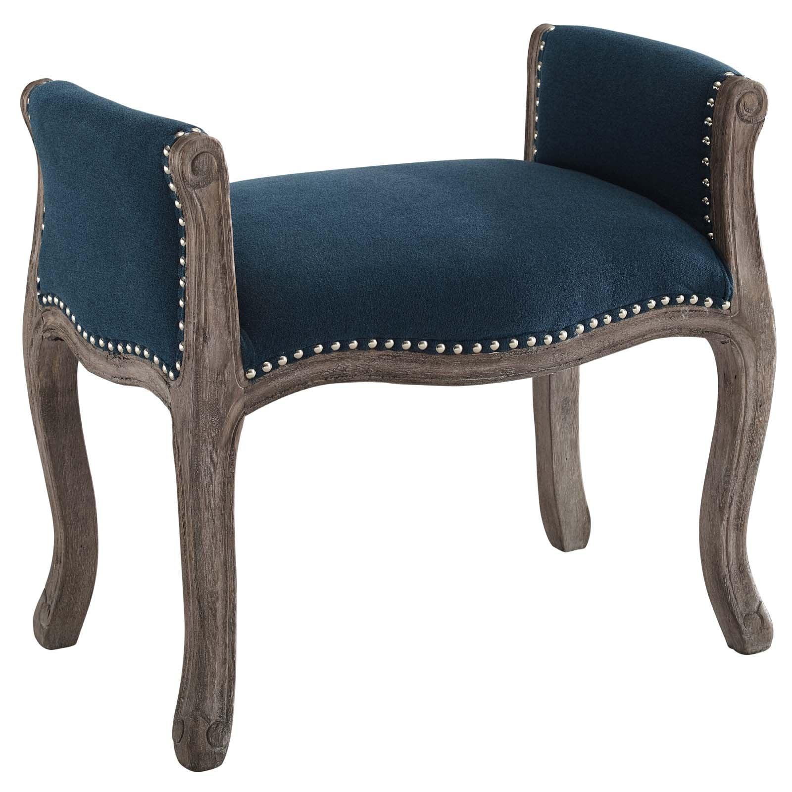 Modway Avail Vintage French Upholstered Fabric Bench FredCo