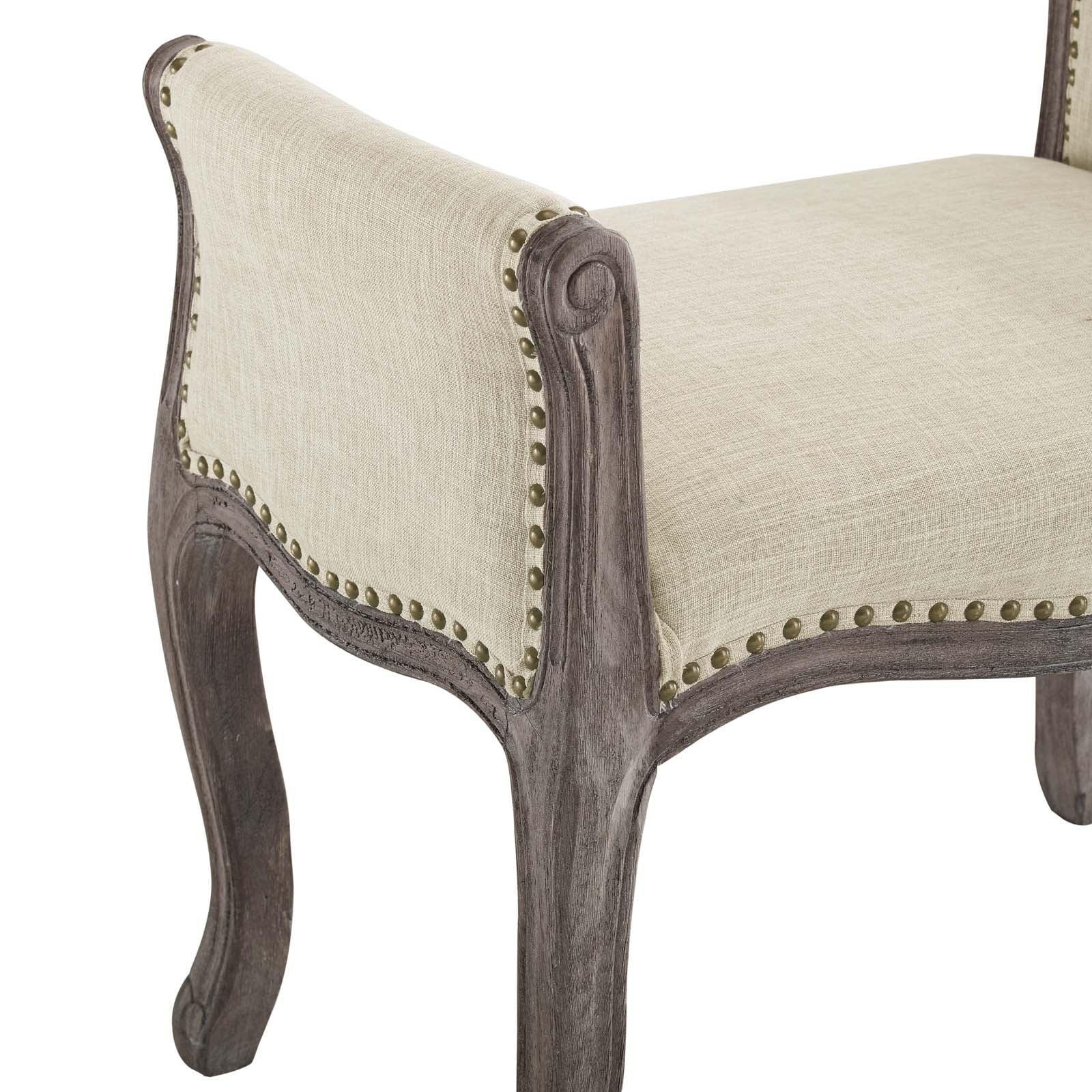 Modway Avail Vintage French Upholstered Fabric Bench FredCo