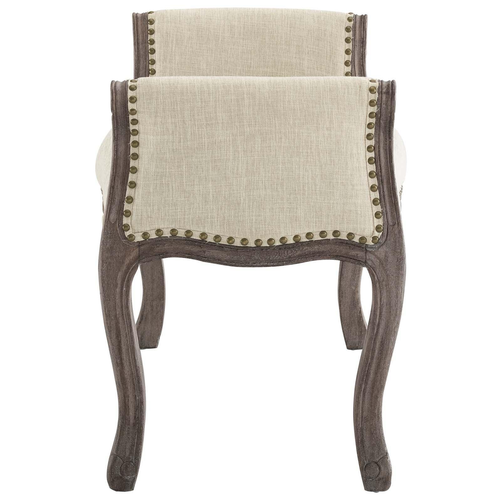 Modway Avail Vintage French Upholstered Fabric Bench FredCo