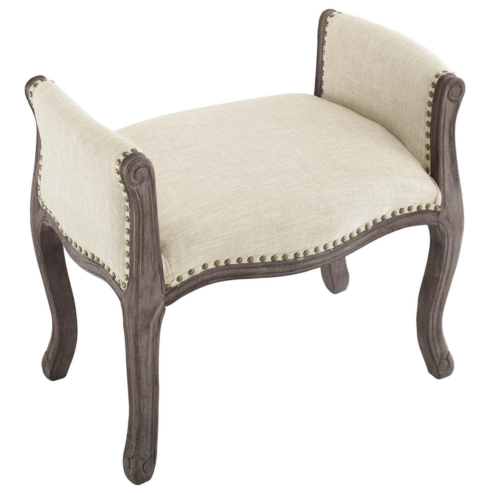 Modway Avail Vintage French Upholstered Fabric Bench FredCo