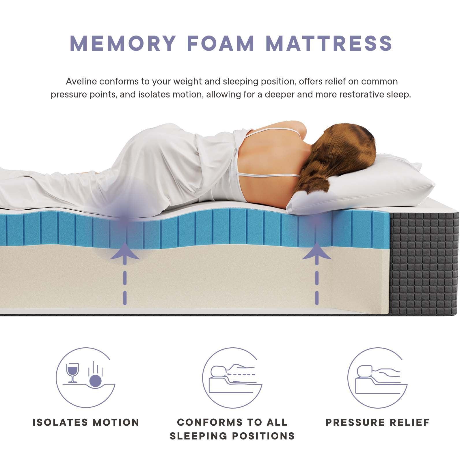 Modway Aveline 14" Memory Foam King Mattress FredCo