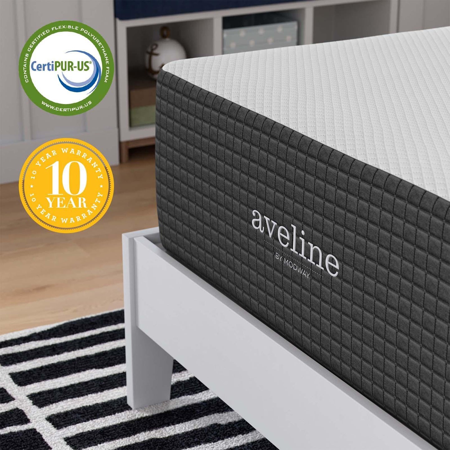 Modway Aveline 14" Memory Foam Twin Mattress FredCo
