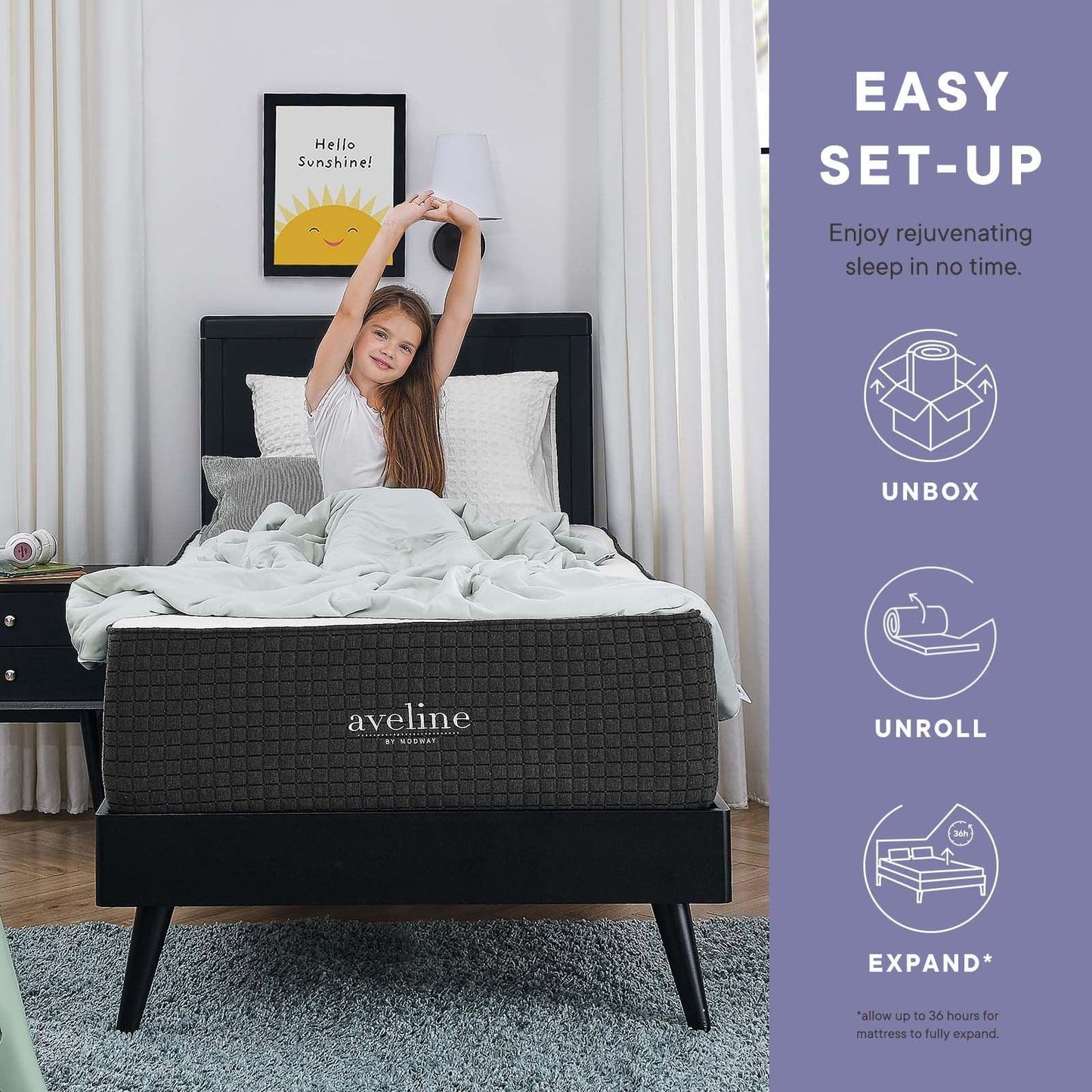 Modway Aveline 14" Memory Foam Twin Mattress FredCo