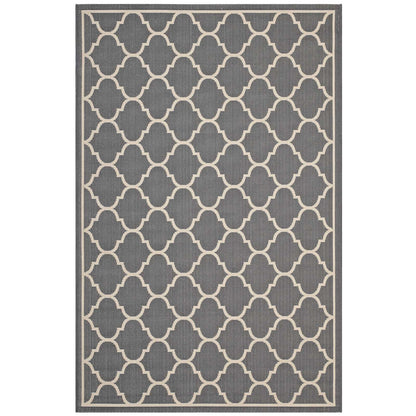 Modway Avena Moroccan Quatrefoil Trellis Indoor and Outdoor Area Rug FredCo