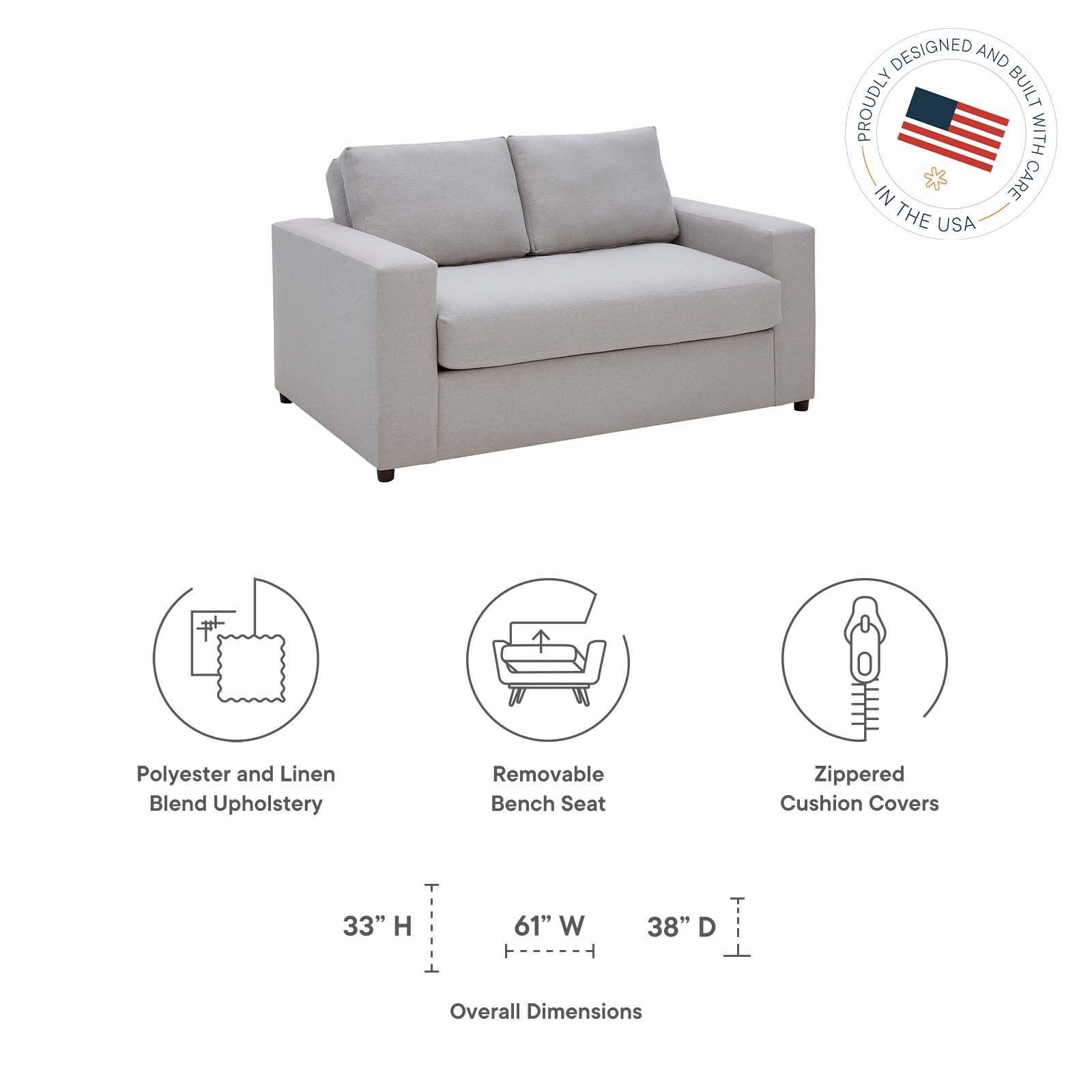 Modway Avendale Linen Blend Loveseat FredCo