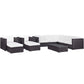 Modway Avia 10 Piece Outdoor Patio Sectional Set FredCo