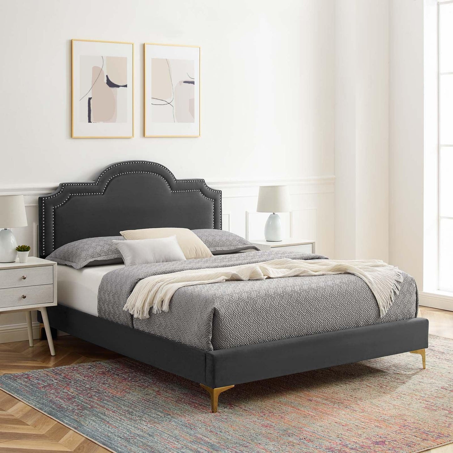 Modway Aviana Performance Velvet Full Bed FredCo