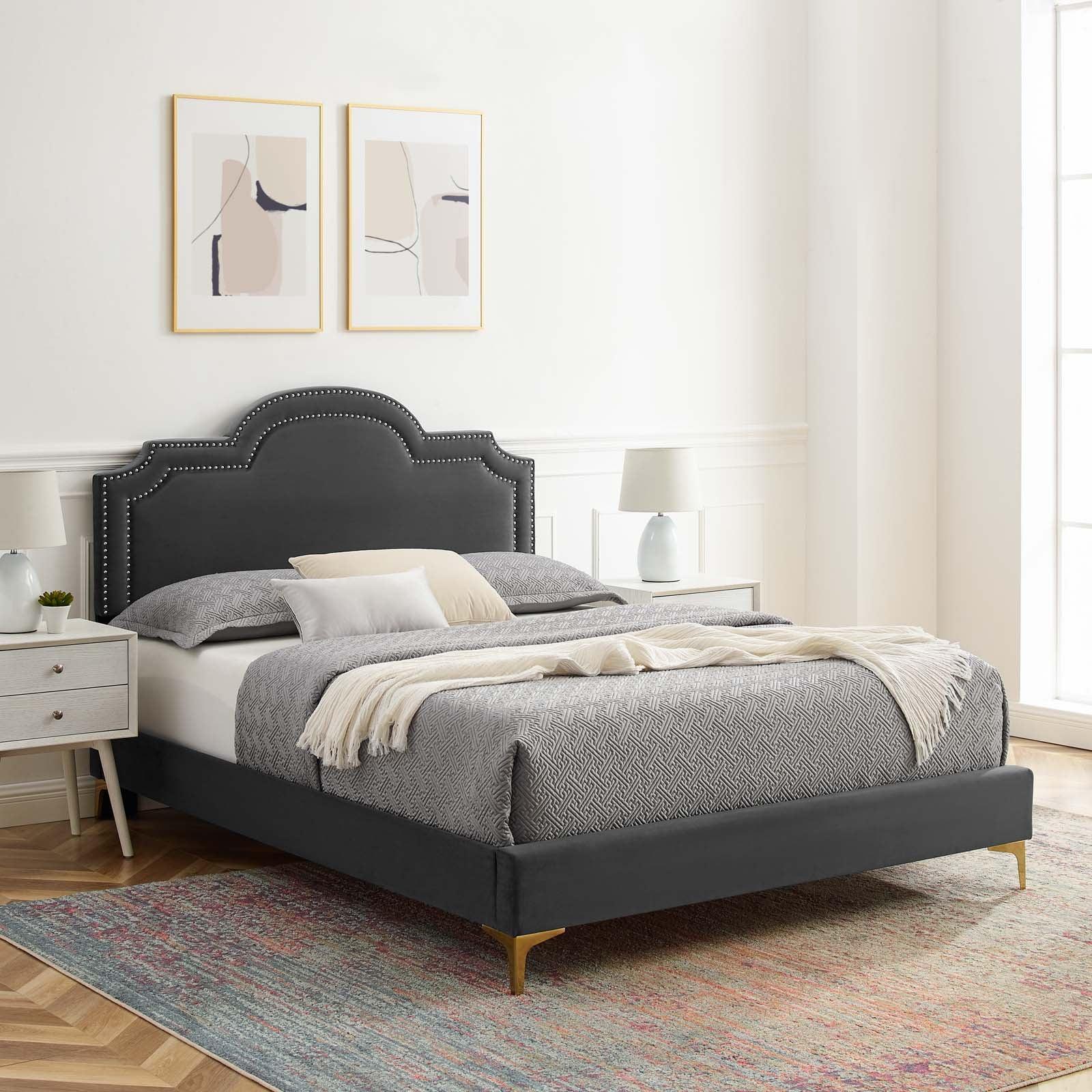 Modway Aviana Performance Velvet Full Bed FredCo