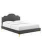 Modway Aviana Performance Velvet King Bed FredCo