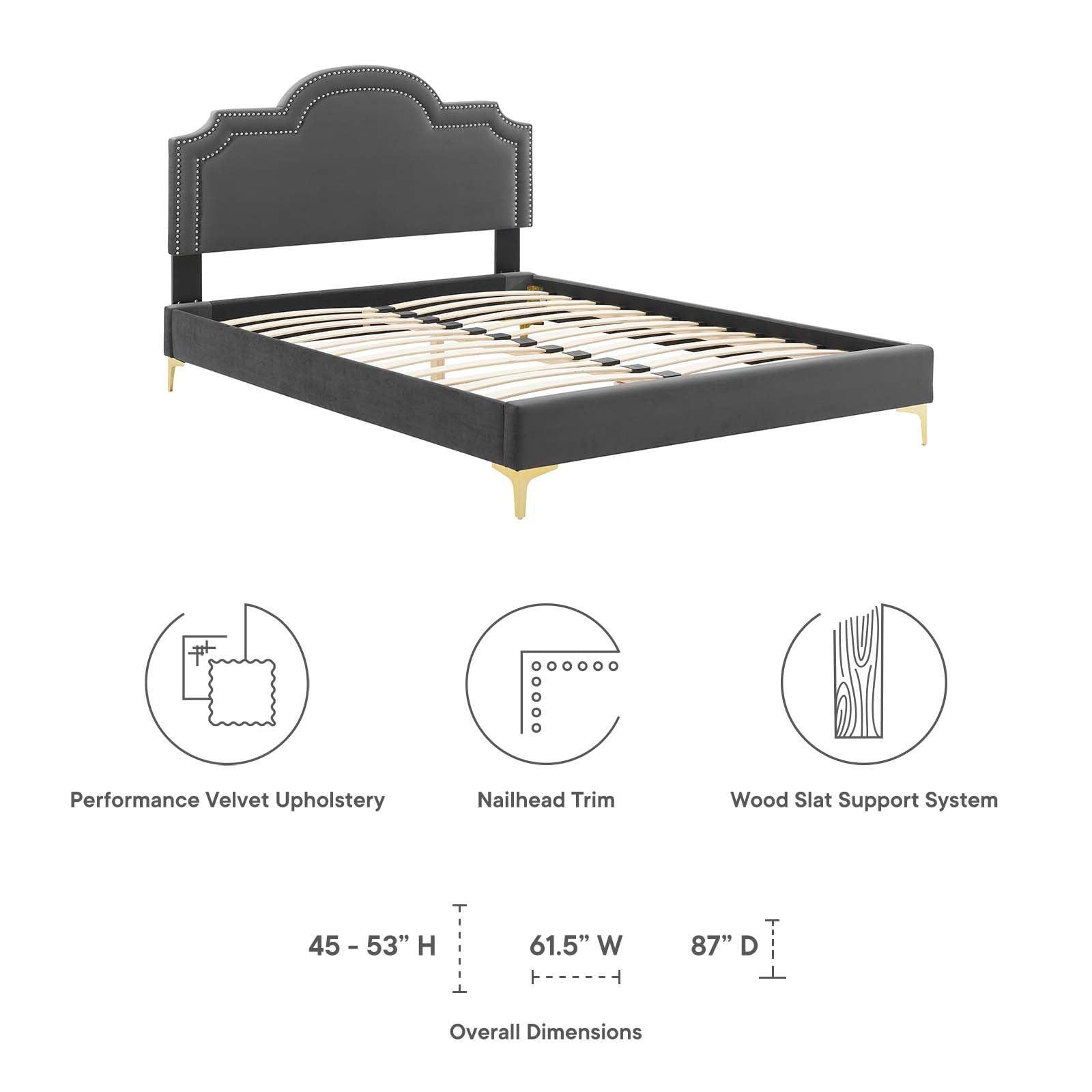 Modway Aviana Performance Velvet Twin Bed FredCo
