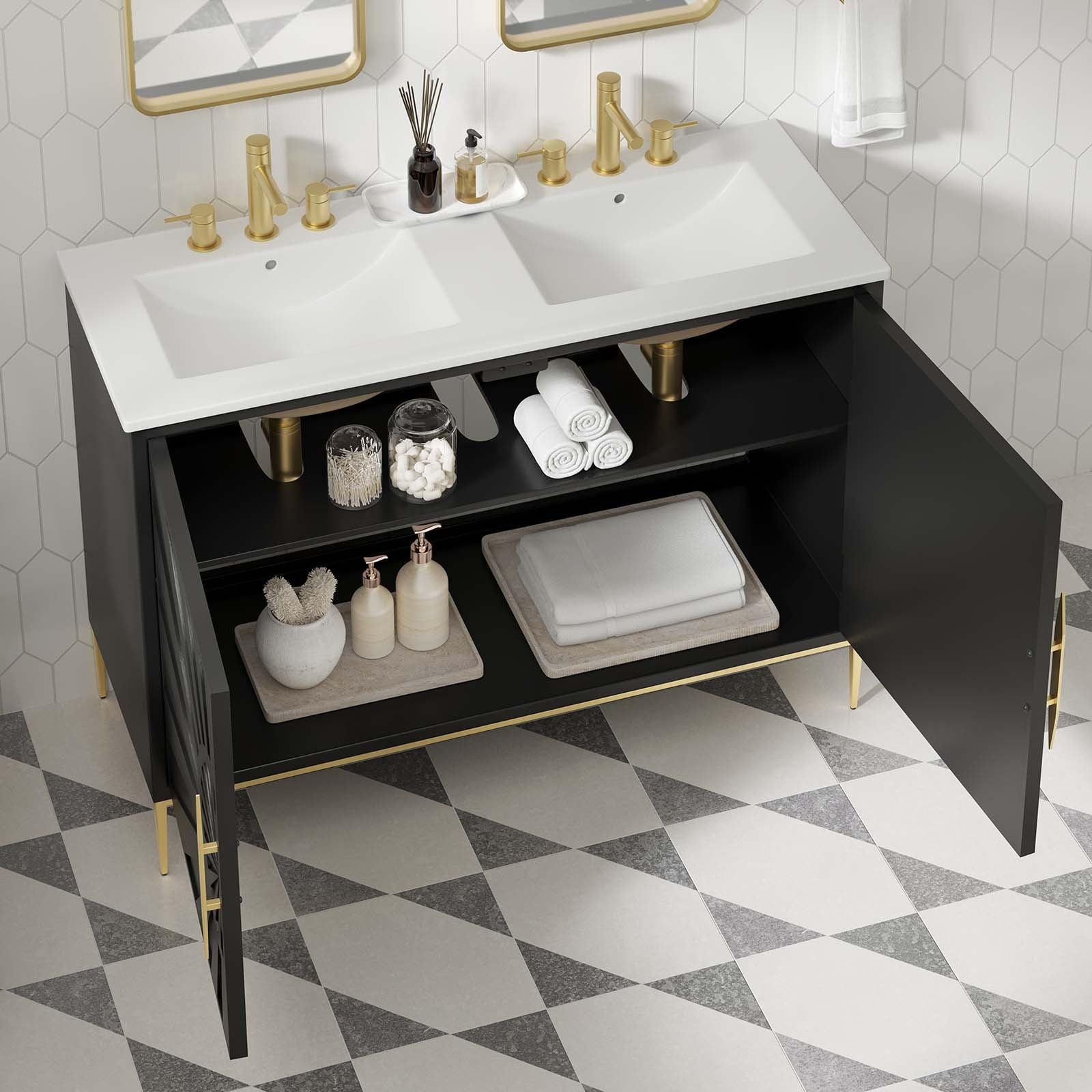 Modway Awaken 48" Double Sink Bathroom Vanity FredCo
