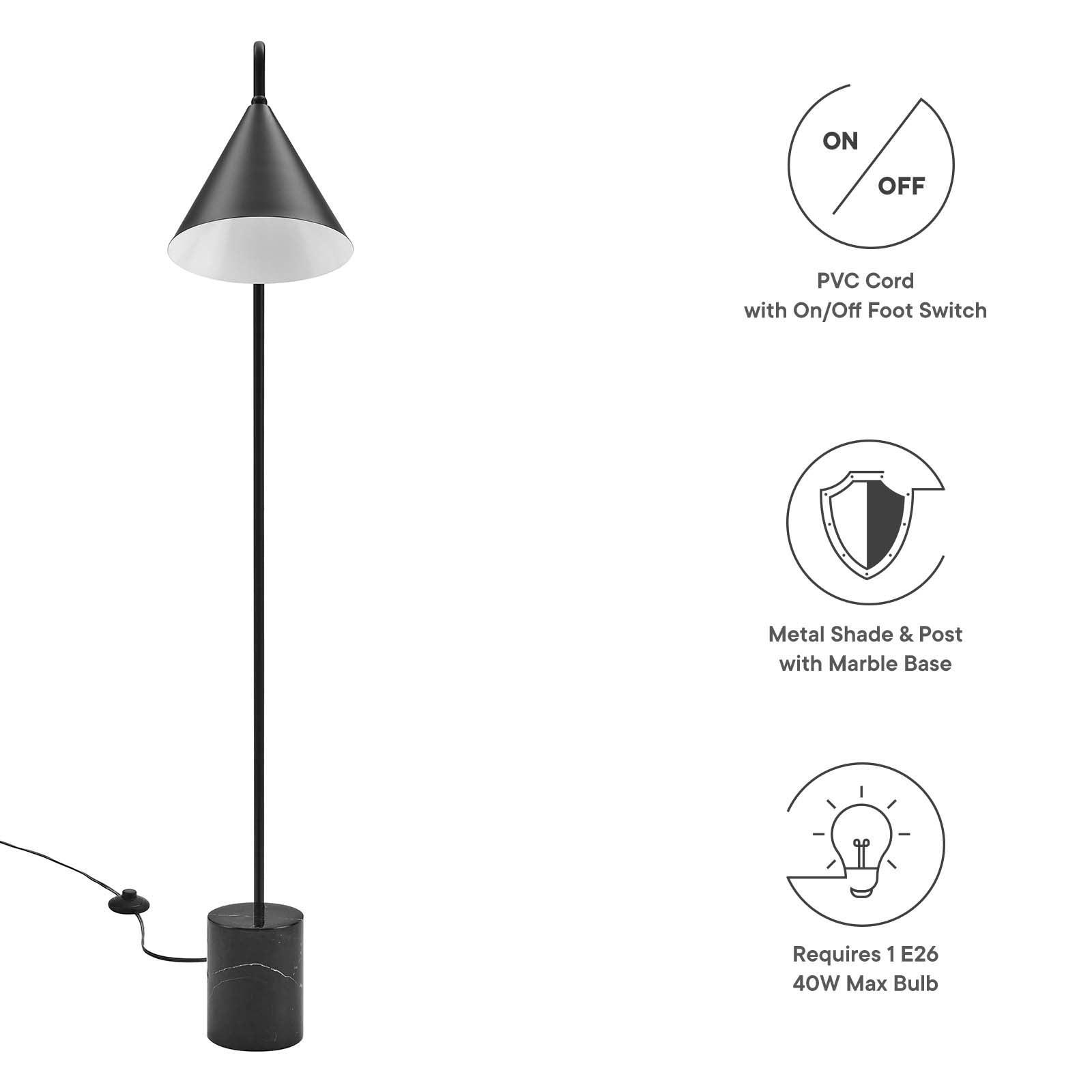 Modway Ayla Marble Base Floor Lamp FredCo