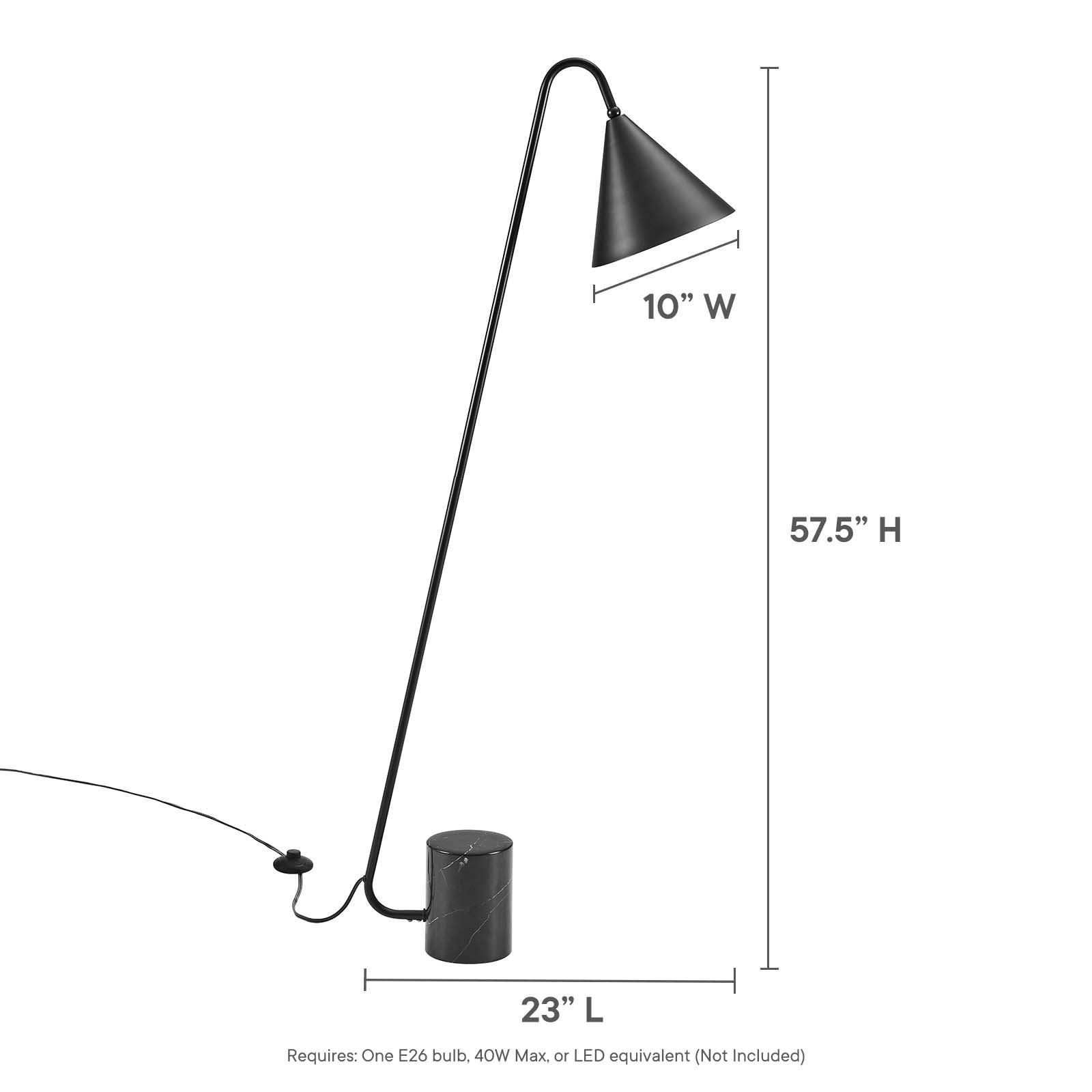 Modway Ayla Marble Base Floor Lamp FredCo