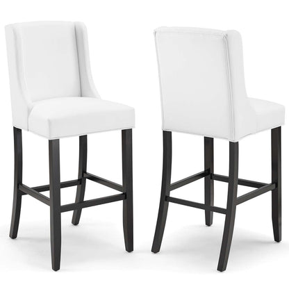 Modway Baron Bar Stool Faux Leather Set of 2 FredCo