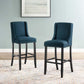 Modway Baron Bar Stool Upholstered Fabric Set of 2 FredCo