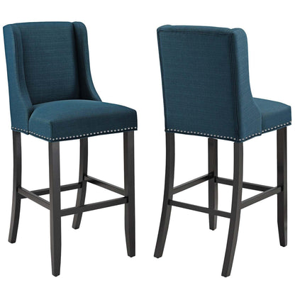 Modway Baron Bar Stool Upholstered Fabric Set of 2 FredCo
