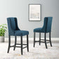 Modway Baron Counter Stool Upholstered Fabric Set of 2 FredCo